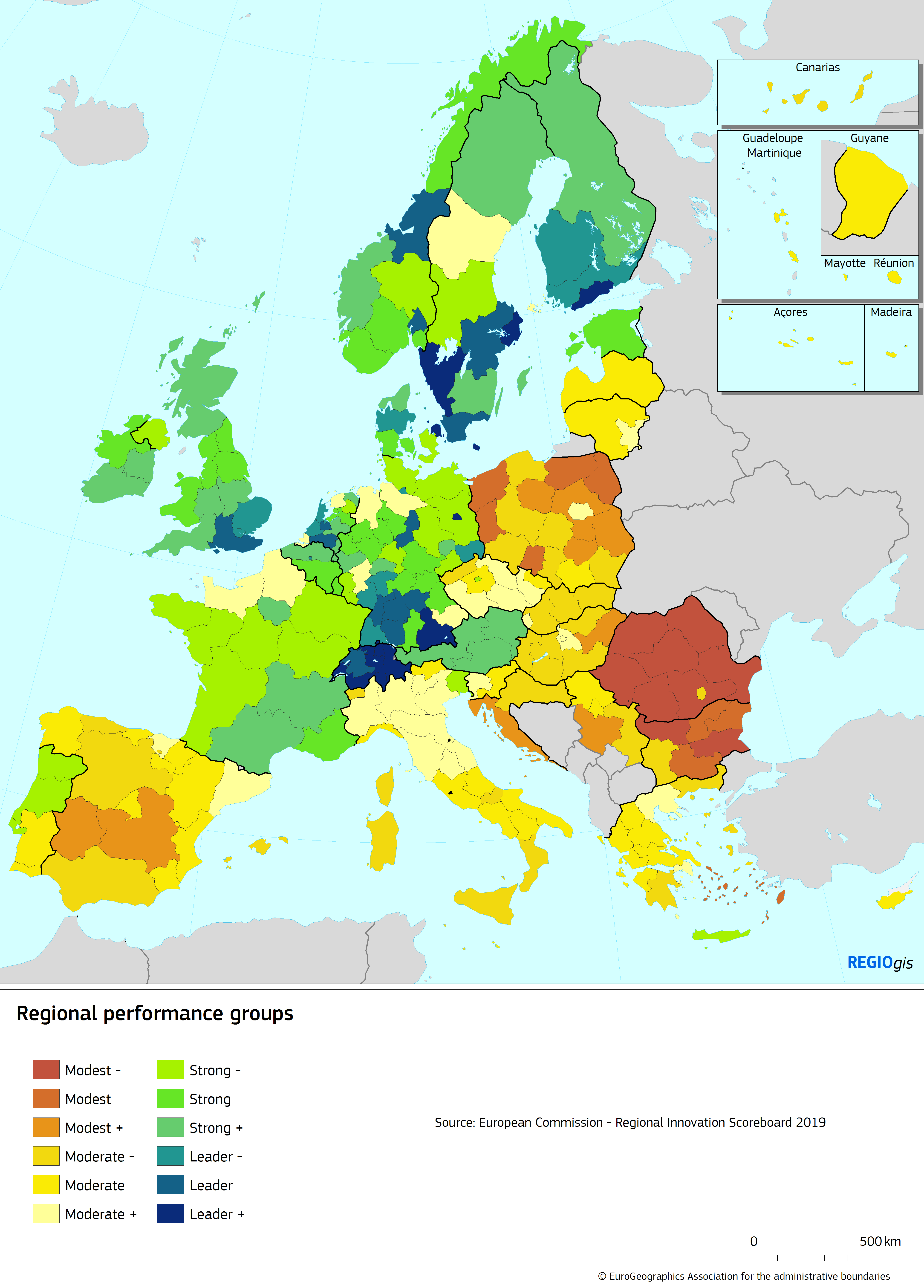 Mapa innowacyjności regionów UE