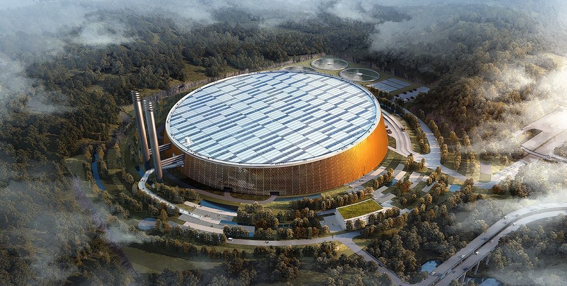 Wizualizacja spalarni w Shenzen. Got. SHL Architects