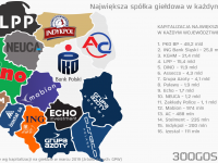 Największa spółka na GPW w każdym województwie
