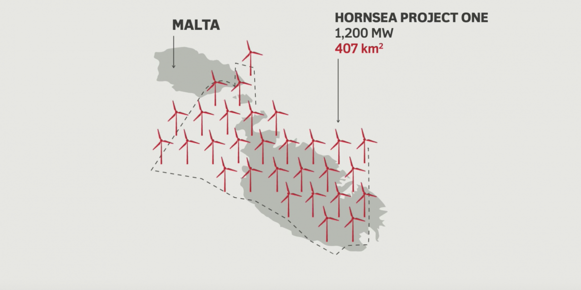 Hornsea będzie większa od terytorium Malty. Fot. Orsted