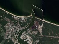 Gazoport LNG w Świnoujściu - zdjęcie satelitarne. fot. Maxar Technologies via Google Earth Pro