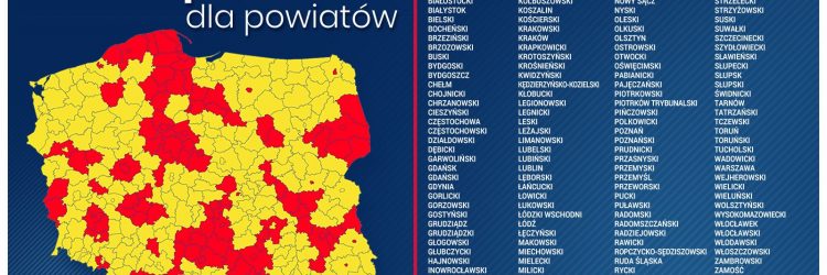 Nowa mapa strefy czerwonej od 17 października