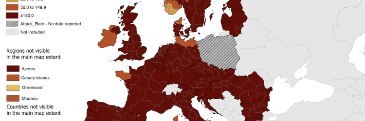 Potwierdzone zakażenia Covid-19 na każde 100 tys. mieszkańców w ciągu ostatnich 2 tygodni w krajach europejskich - stan na 3 grudnia.