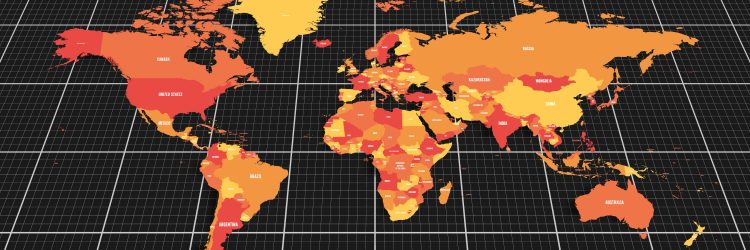 Polityczna mapa świata, geopolityka. Fot. Shutterstock