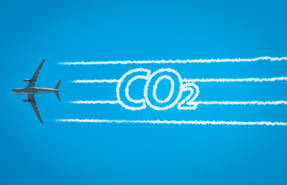 Samolot, zmiany klimatu, emisje gazów cieplarnianych, lotnictwo, fot. Shutterstock.