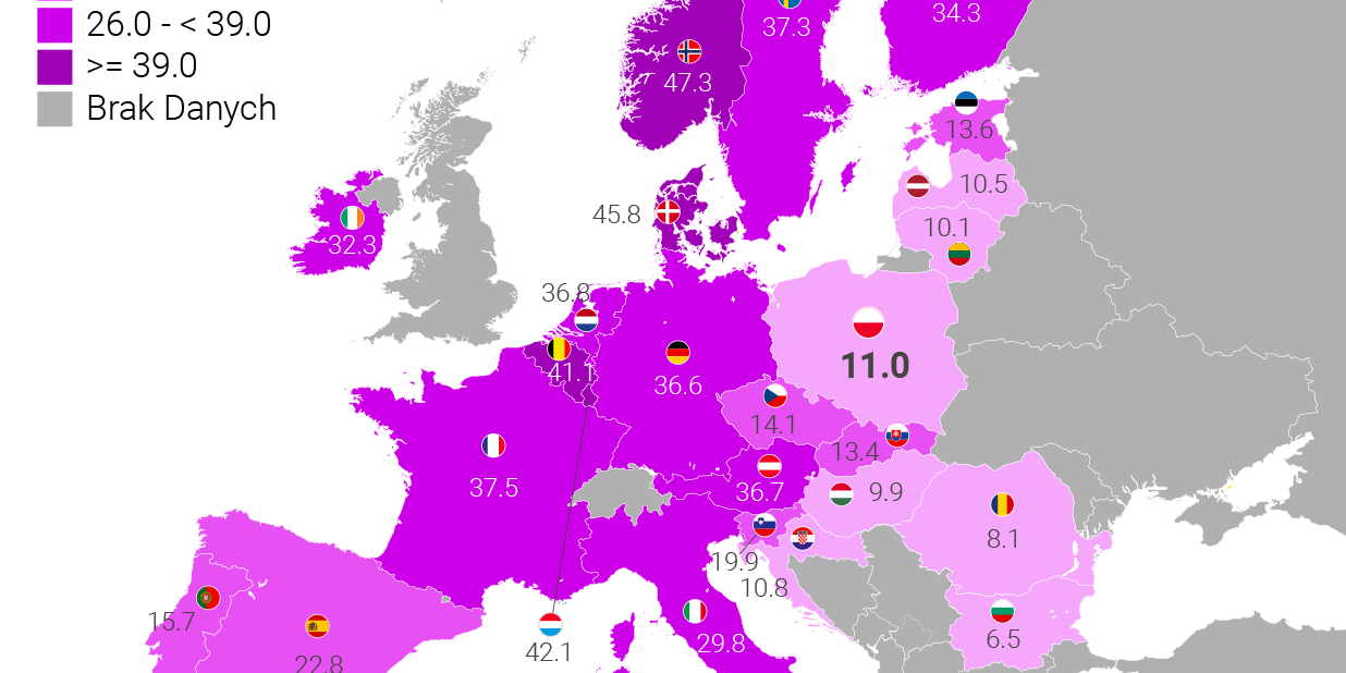 Koszty pracy w UE, źródło: 300Gospodarka/Adrian Cibicki