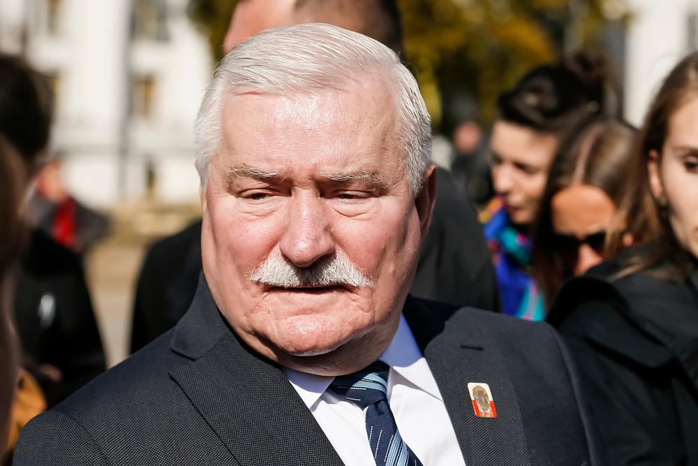 Lech Wałęsa w Kijowie w 2014 roku. Fot. paparazzza / Shutterstock.com