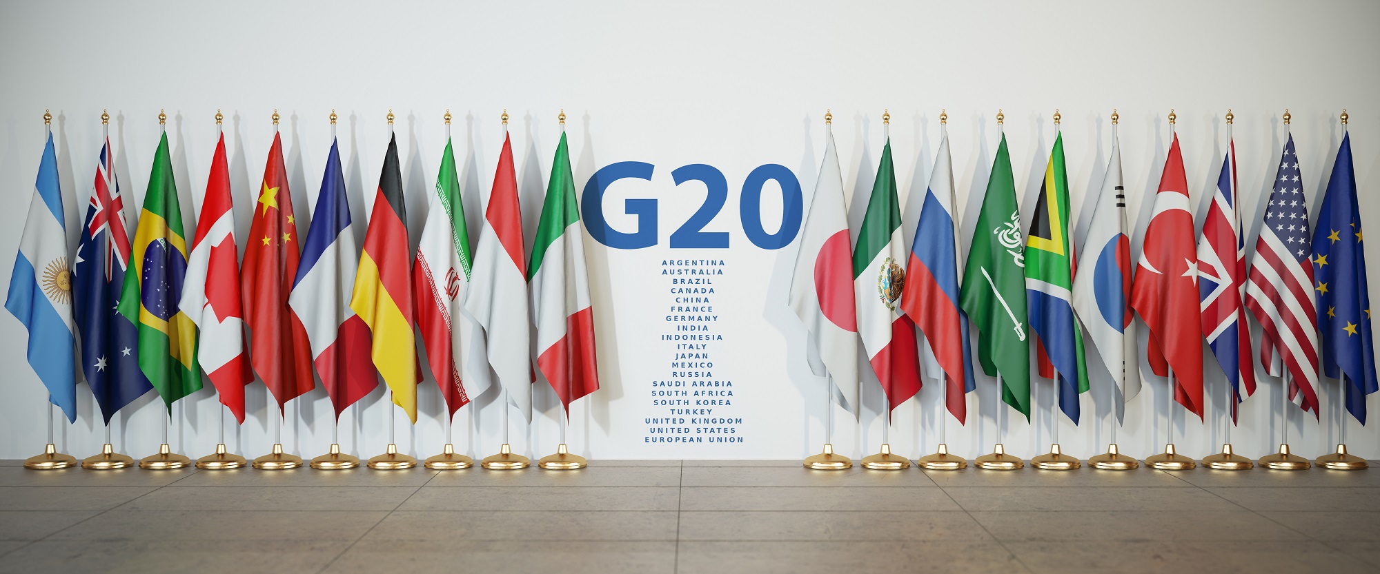 Flagi uczestników G20, fot. Maxx-Studio, Shutterstock.com