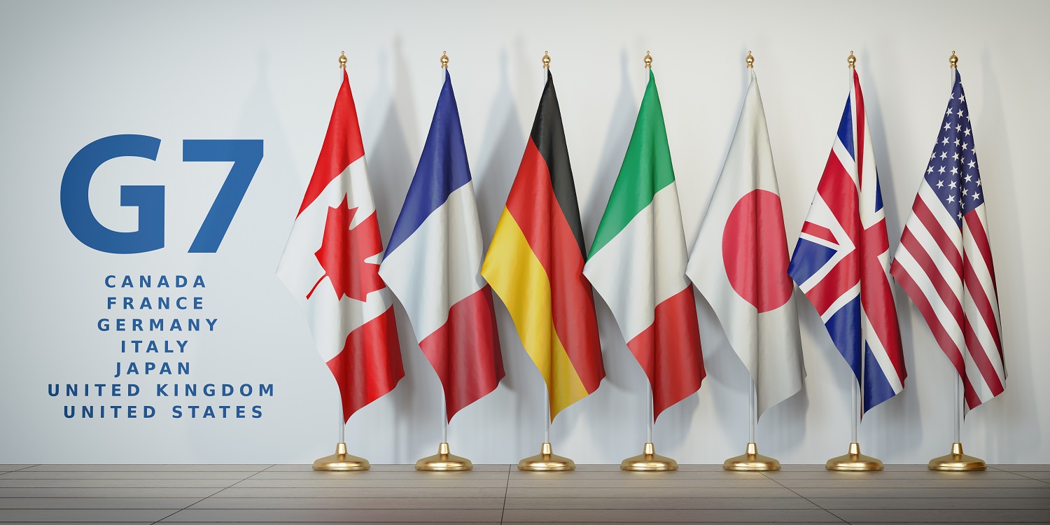 Flagi krajów G7, fot. Shutterstock.com
