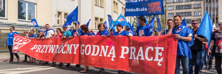 Protest OPZZ 1 maja 2018 roku, fot. Darek Warczakoski / Shutterstock.com