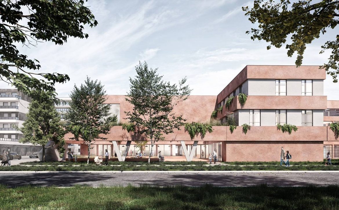 Projekt nowej szkoły na Konstruktorskiej, fot. Echo Investment Projekt nowej szkoły na Konstruktorskiej, fot. Echo Investment