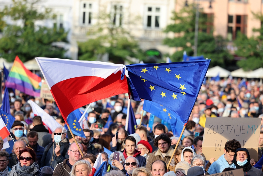 Demonstracja zwolenników UE, fot. wjarek / Shutterstock.com