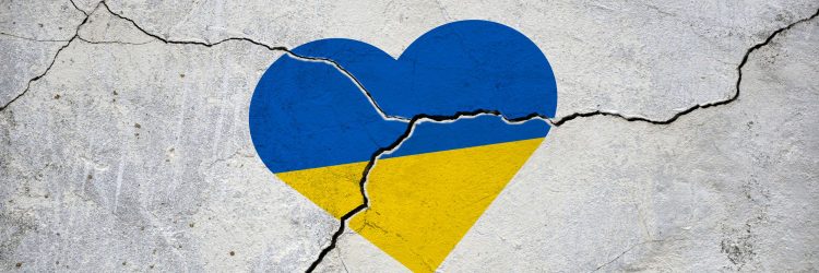 Serce w kolorach flagi Ukrainy. Fot. Shutterstock