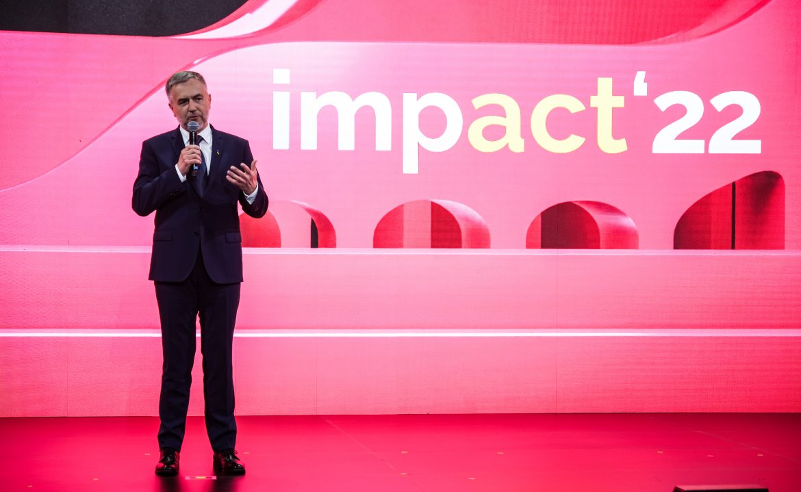 Marek Woźniak, marszałek województwa wielkopolskiego podczas Impact'22, mat. Partnera