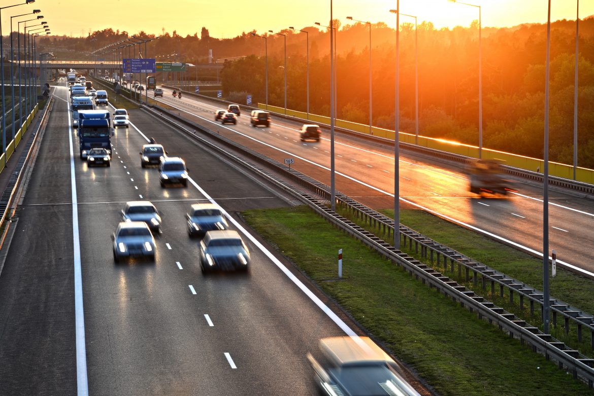 Four,Lane,Controlled-access,Highway,In,Poland.