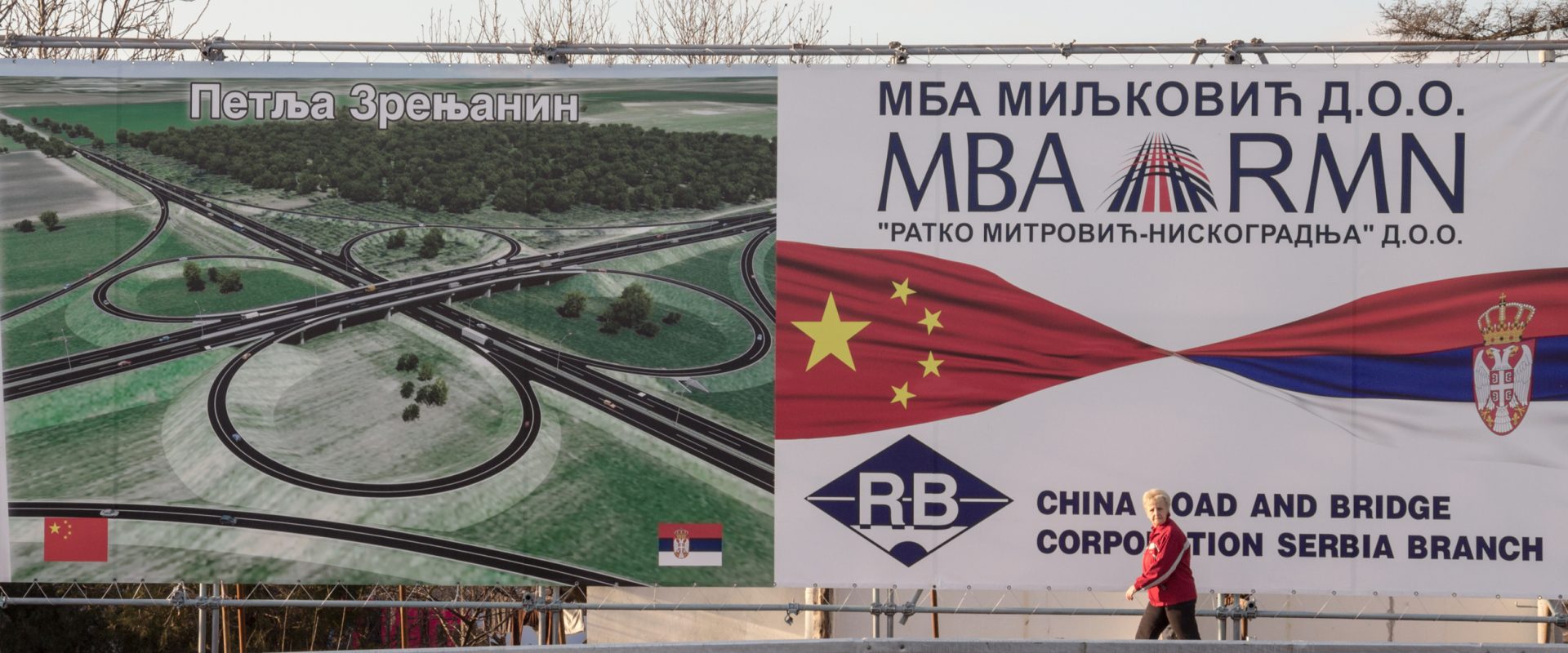 Billboard promujący chińskie inwestycje w Serbii