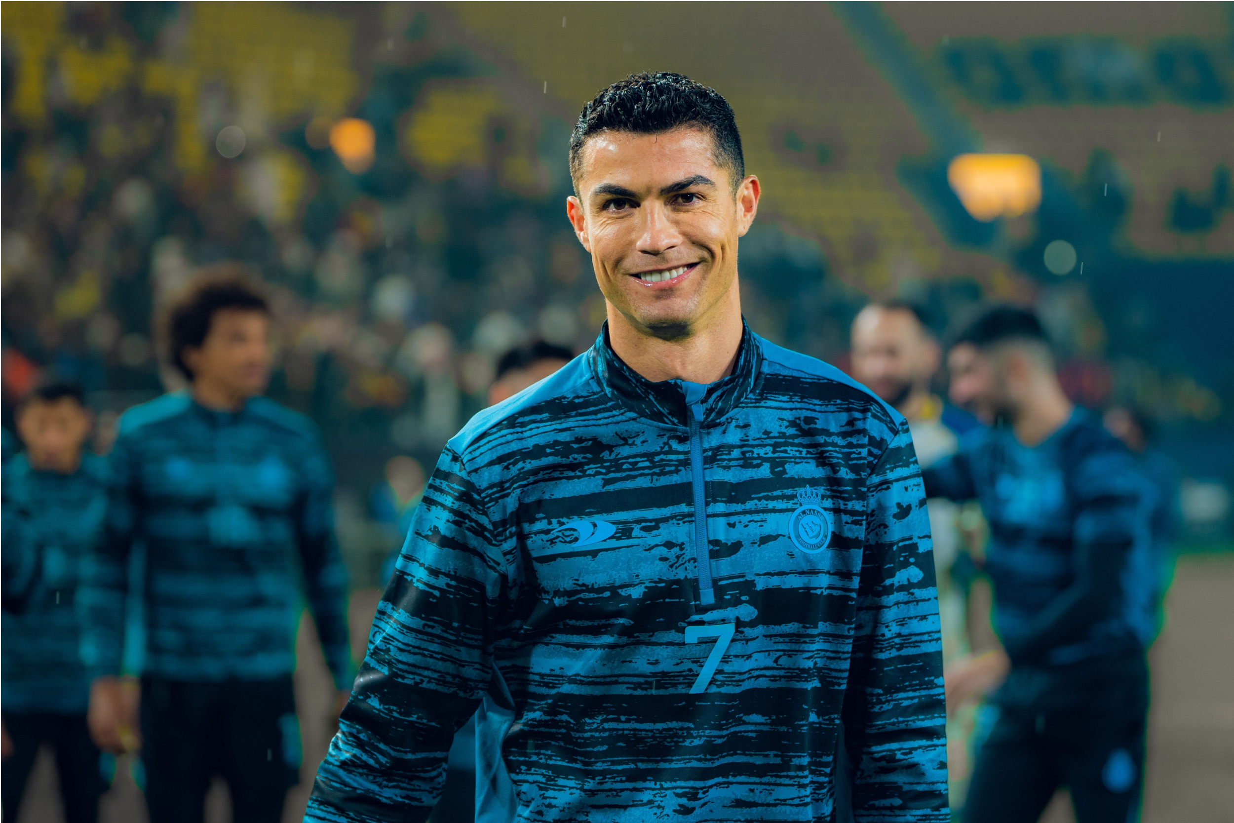 Cristiano Ronaldo po zakończeniu pierwszego treningu z AlNassr Saudi Club.