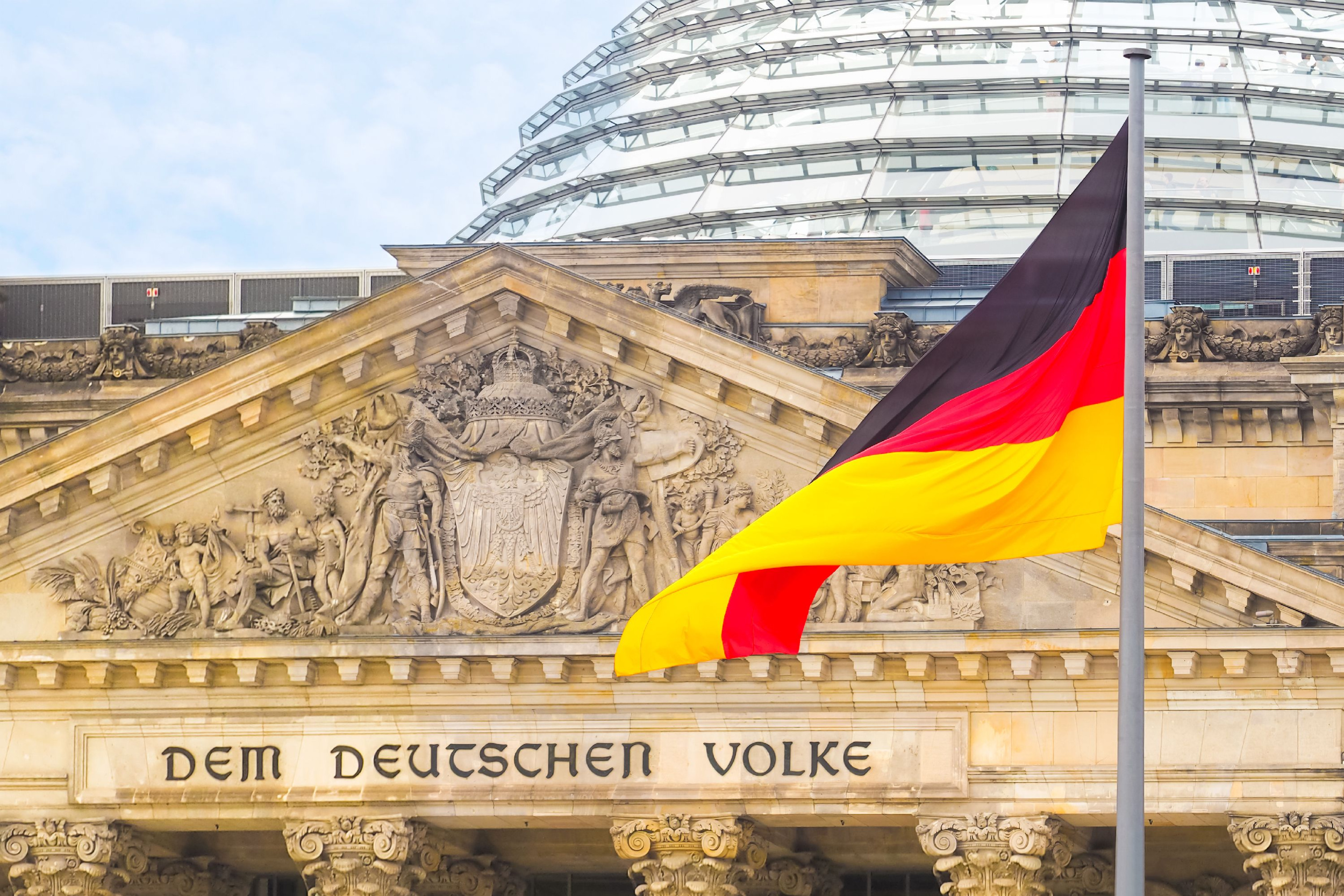 Niemcy, Berlin, Bundestag, niemiecka flaga