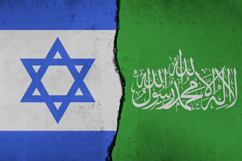 Flaga Izraela i Hamasu, fot. Shutterstock/BERK CAN