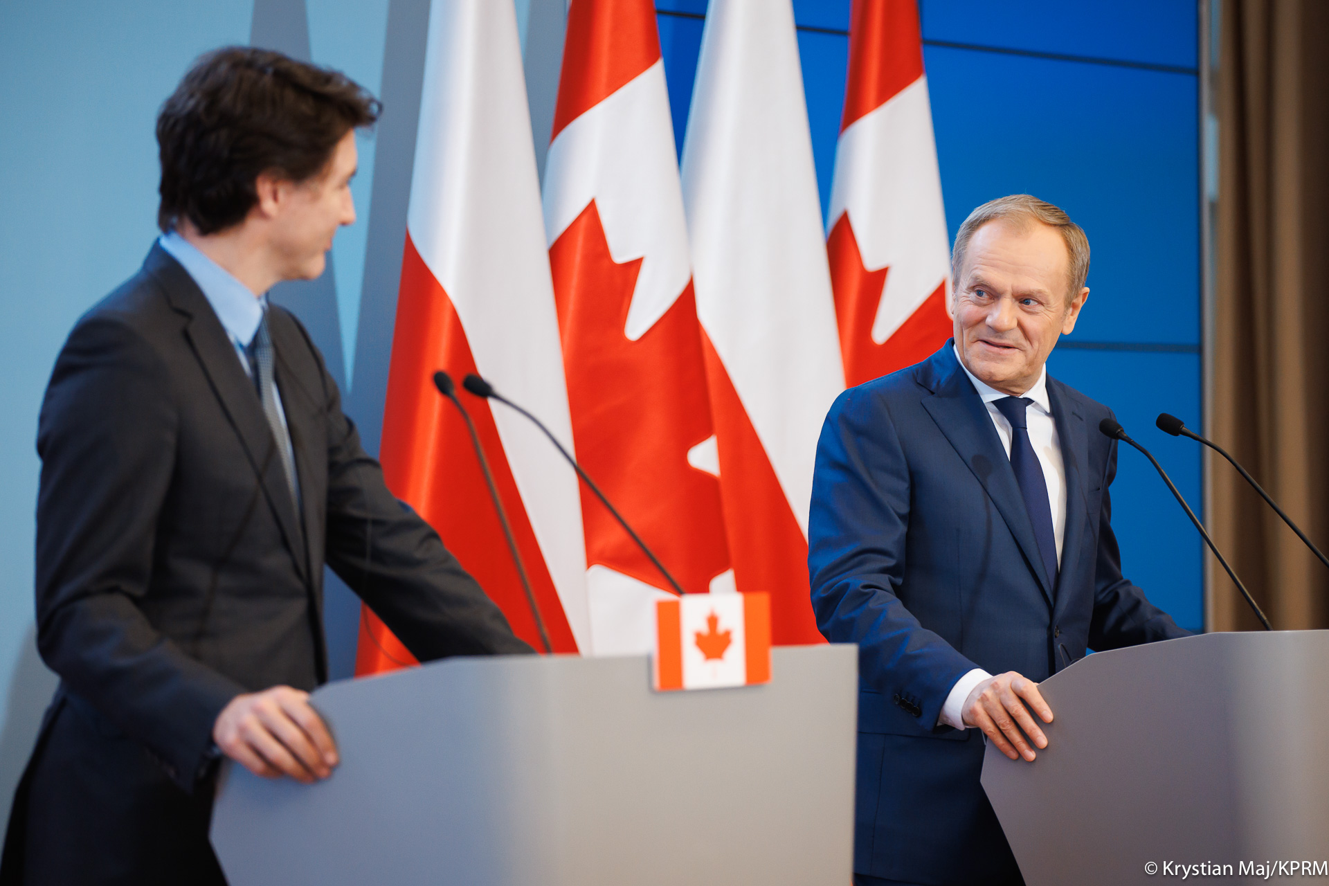 Donald Tusk i Justin Trudeau, fot. Krystian Maj/KPRM