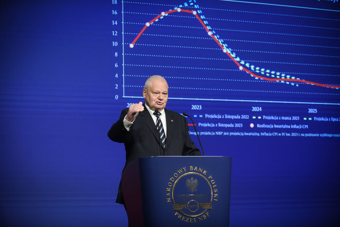 Adam Glapiński, prezes NBP, konferencja prasowa