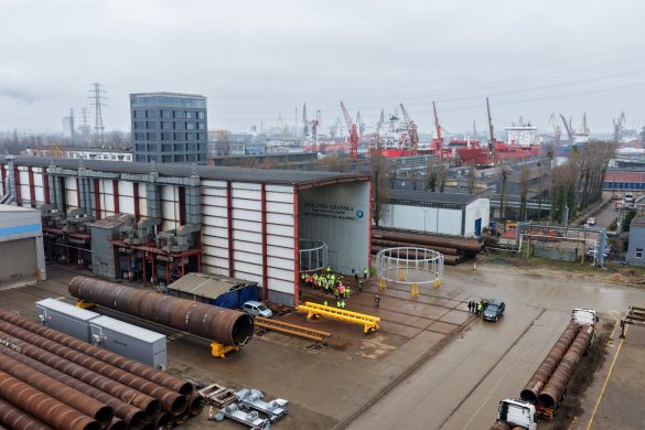 Stocznia Gdańska, PGE, Baltica 2, elementy stalowe, farma wiatrowa, fot. Materiały Prasowe Ørsted