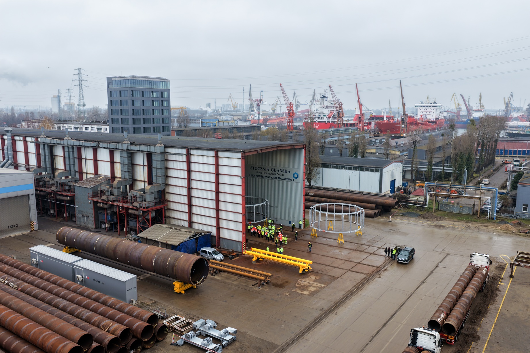 Pierwsze elementy stalowe dla morskiej farmy wiatrowej Baltica 2 gotowe