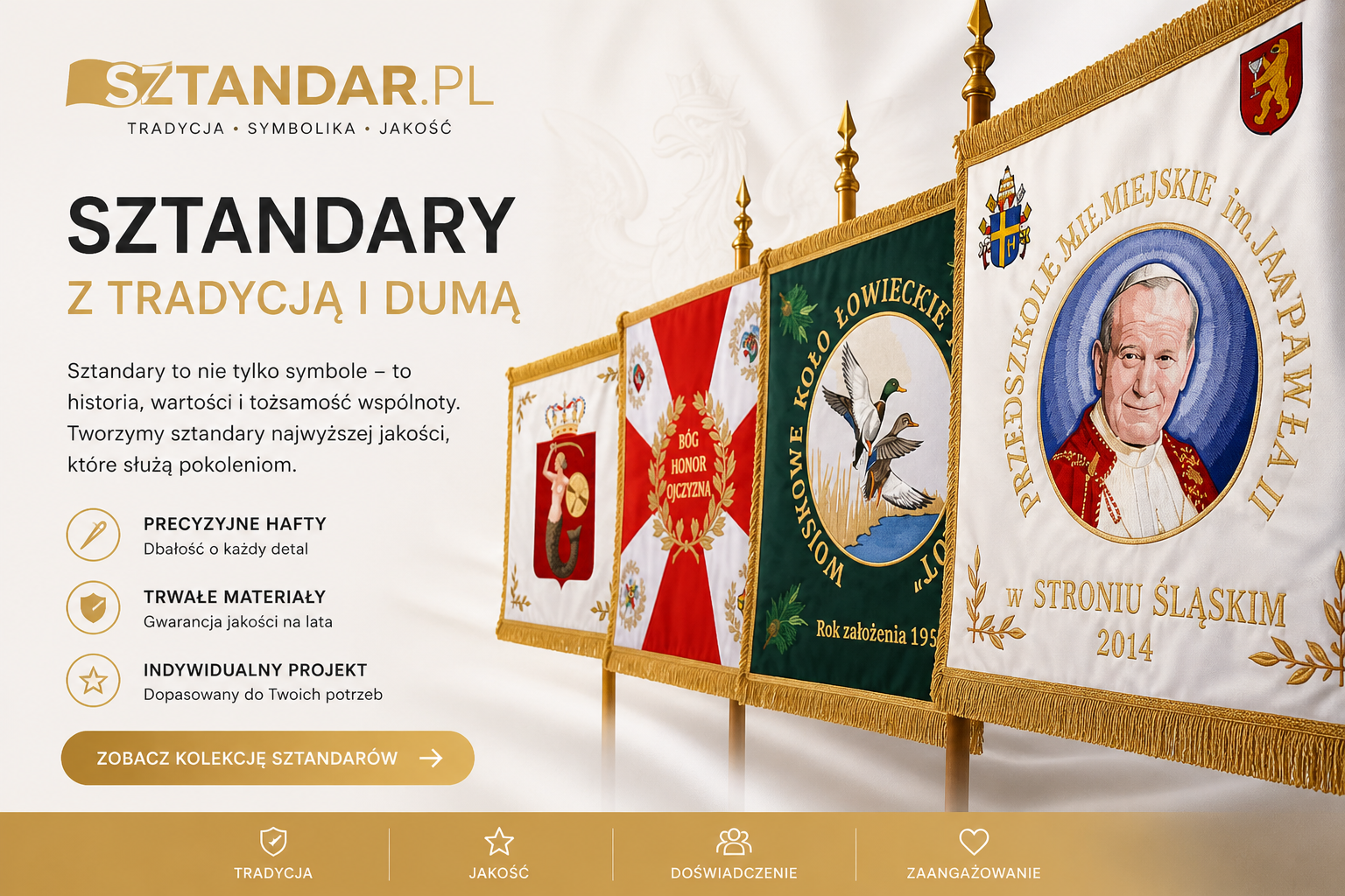 Haft artystyczny w produkcji sztandarów – sztuka i rzemiosło